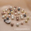 Fashionable long necklace from pearl, adjustable sweater, cheongsam, accessory