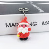 Silica gel Christmas keychain PVC, pendant, key bag with zipper, car keys, new collection, Birthday gift