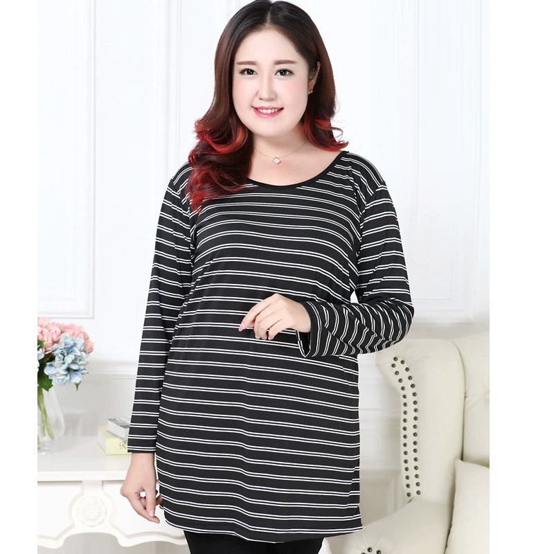 Осень/Зима, новинка, женское платье с длинным рукавом для полных девочек весом 200 кг, Облегающая рубашка, свободная женская футболка больших размеров, юбка 6923