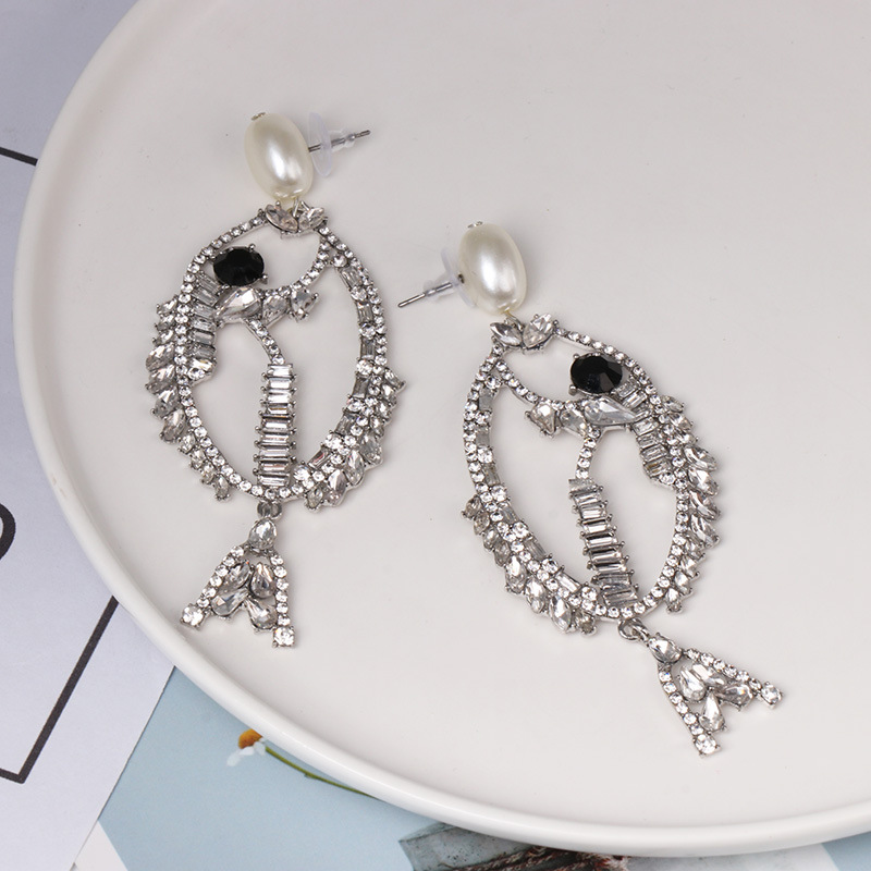 Korean New Year Carp Earrings European And American Fashion Color Diamond Earrings display picture 2