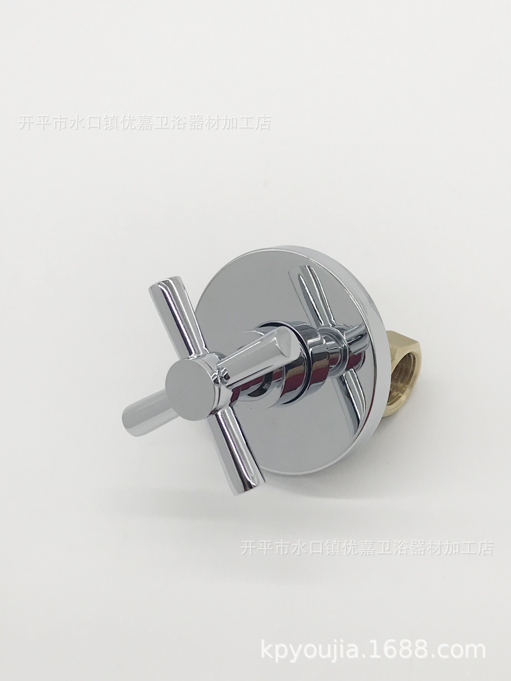 Kaiping Youjia bathroom 1/2 angle valve concealed four-point angle valve cross flower hand wheel water valve quick opening water valve 7083