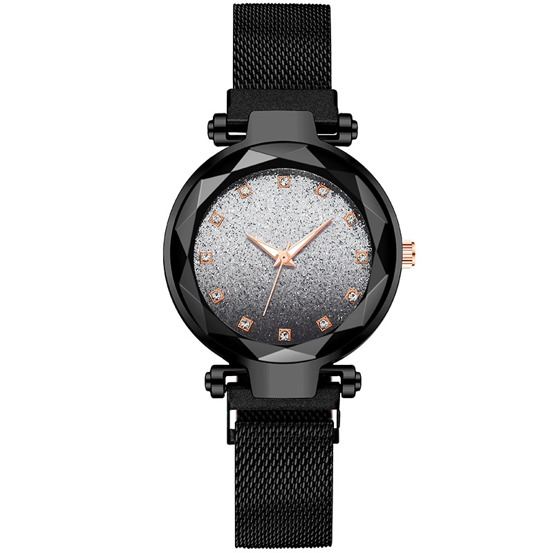 2019 Explosive Diamond-eingelegte Internet-promi-star-damen Uhr, Eisens Tein Gitter Mit Douyin, Die Gleiche Faule Uhr display picture 3