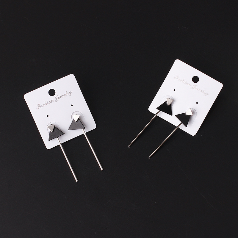 Alloy Material Geometric Pattern Korea Fashion Geometric Triangle Long Earrings