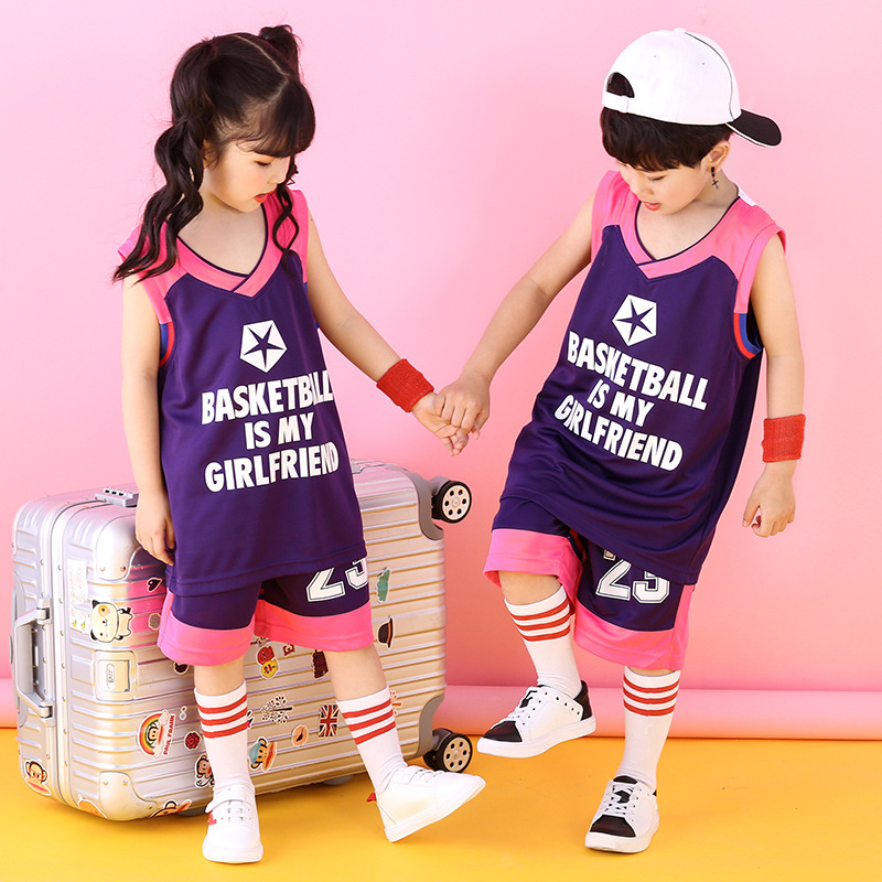 children Basketball clothes suit Male Big boy Jersey Teenagers pupil vest kindergarten costume Customizable