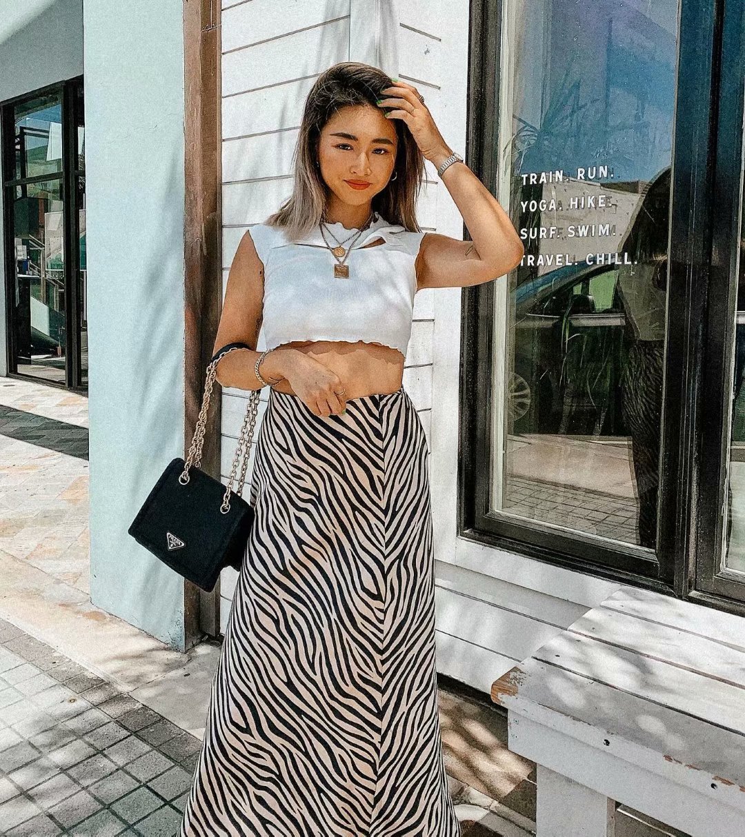 Tiger pattern skirt image 1