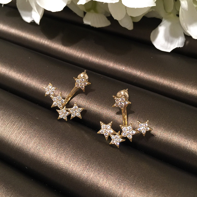 Starry Fashion S925 Silver Earrings display picture 2