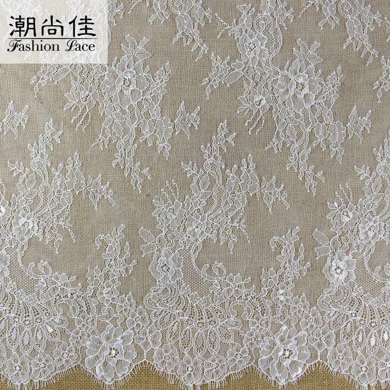 Width 150cm factory spot eyelash lace lace fabric wedding accessories nylon lace lace