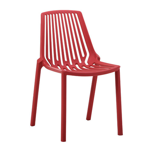 Vertical pattern hollow Nordic creative plastic dining chair simple modern engineering chair restaurant home leisure designer chair