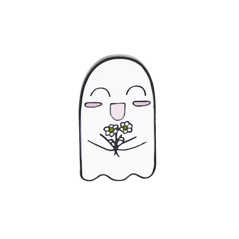 Cartoon Brooch Cute Ghost Ice Cream Brooch Set display picture 2