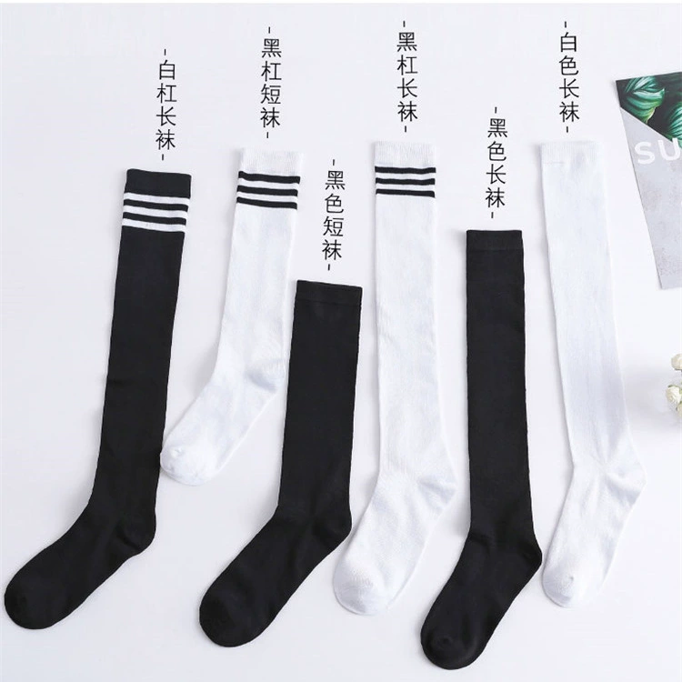 Japanese knee socks, knitted uniform for students, mid-length