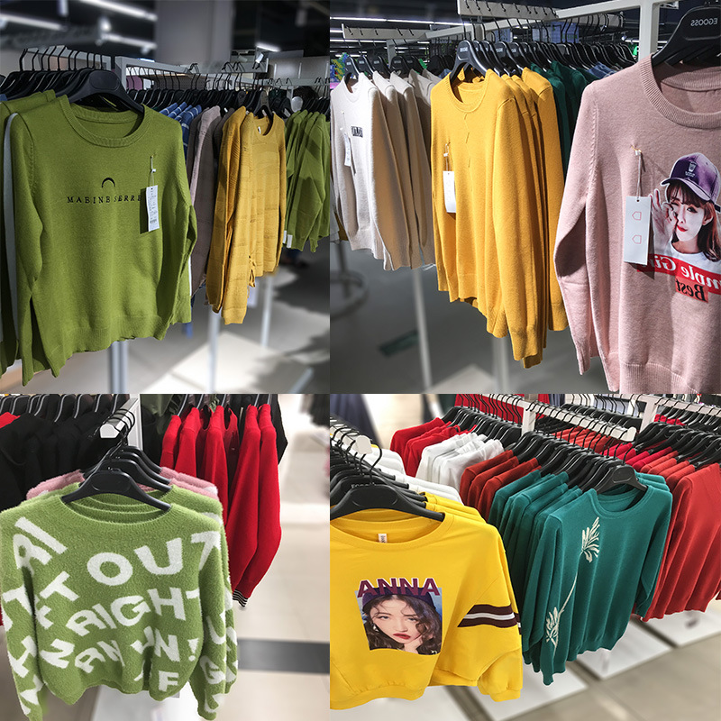 Cross border fashion sweater 欧美秋冬毛衣上衣女外贸直销尾单