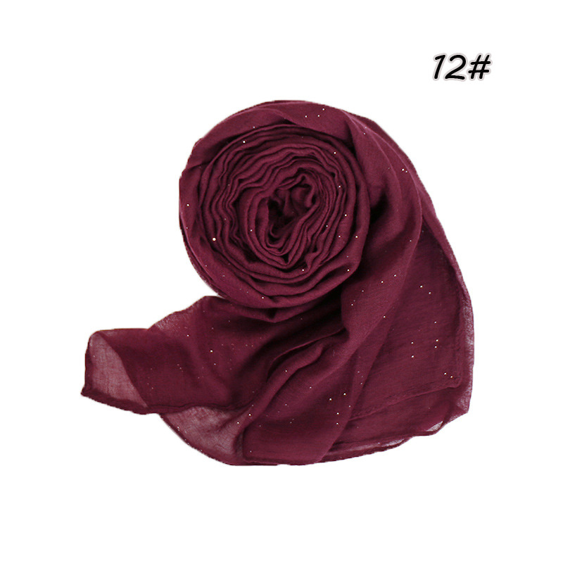 Women's Basic Lady Simple Style Solid Color Voile Cotton Linen Scarves display picture 1