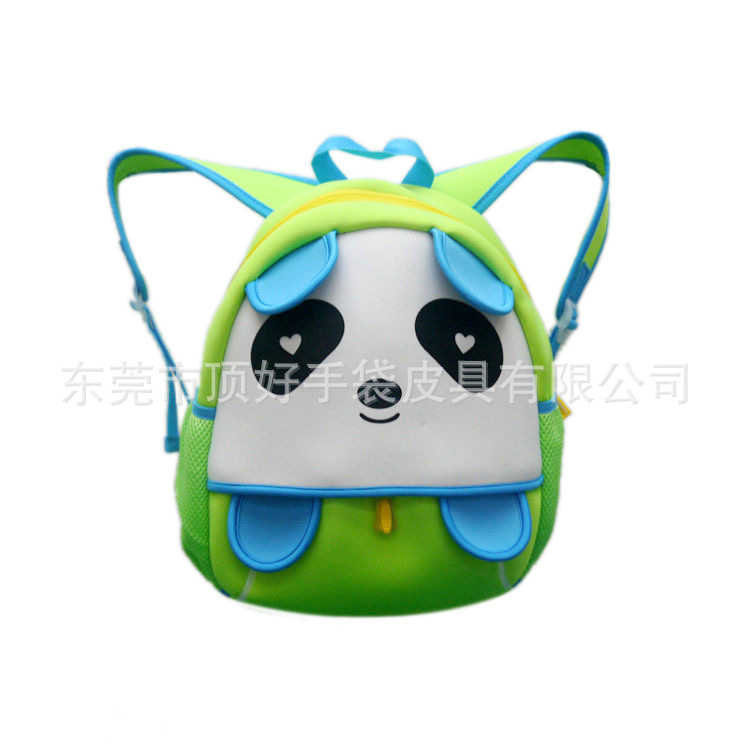 Green fresh cartoon cute backpack for early age