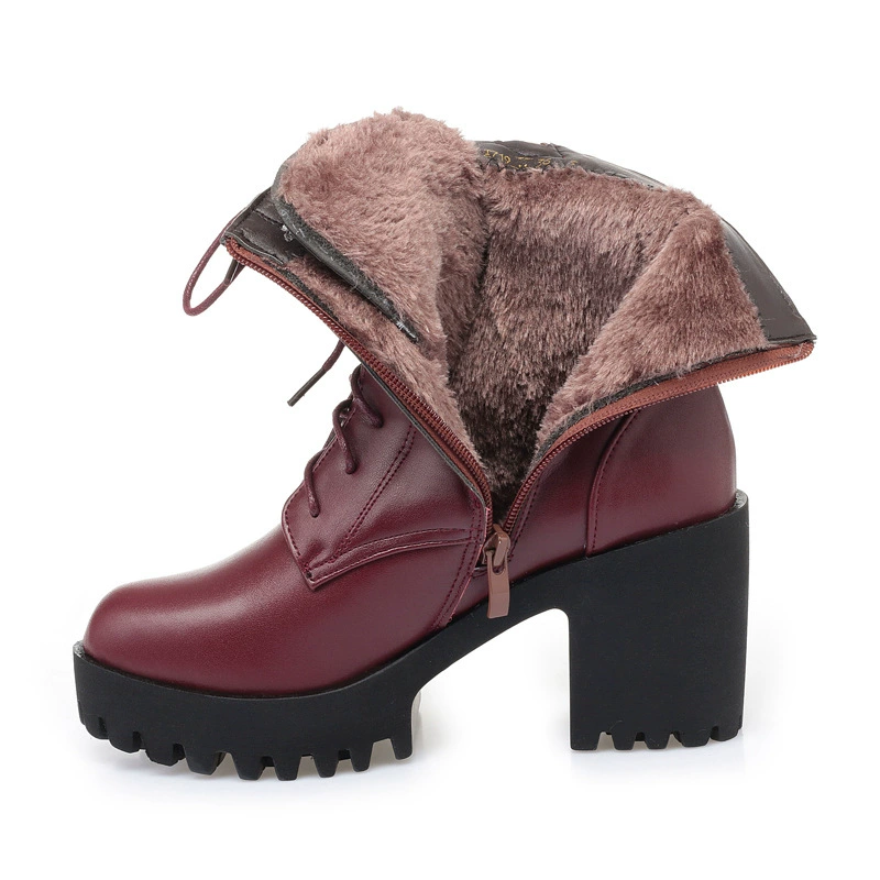 Low winter boots Martens, genuine leather, plush or wool lining, sizes 34–42