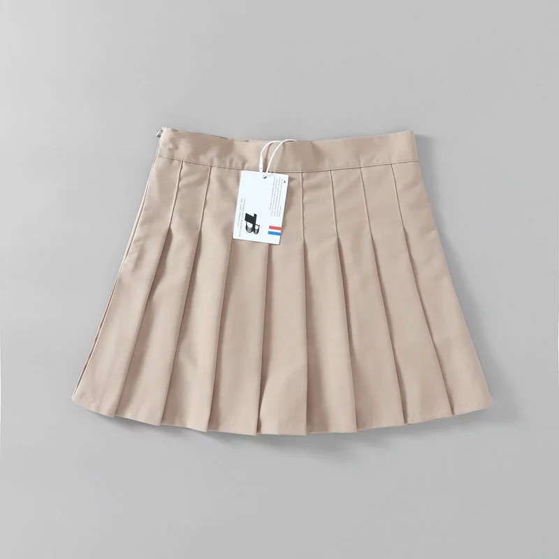 Striped High Waist A-Line Pleated Short Skirt NSZQW115386