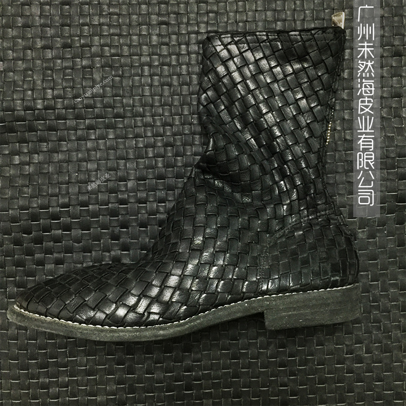 【未然海皮业】植鞣皮树膏皮手工私人订制靴用真皮编织