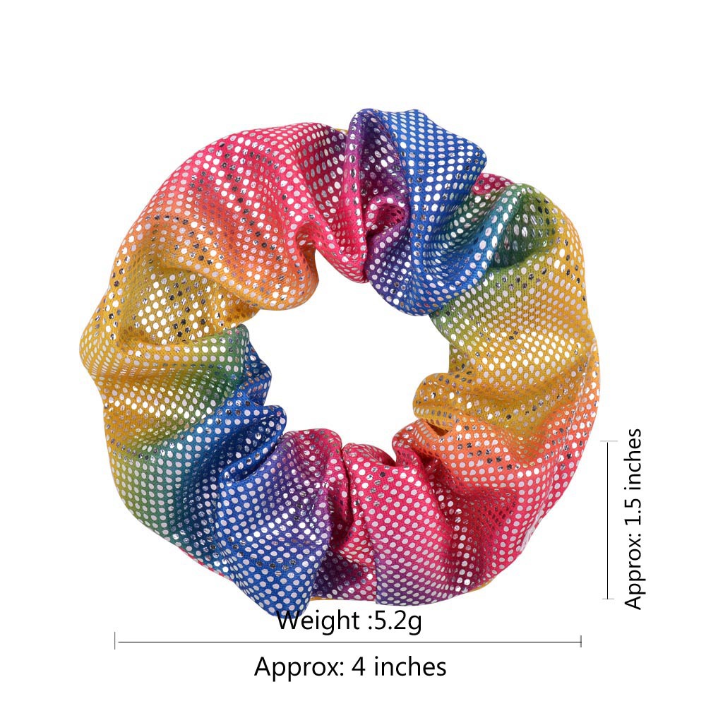 New 16-color Laser Fabric Hair Scrunchies display picture 2