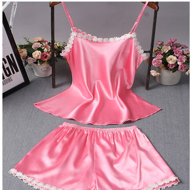 2019 summer new imitation silk sexy susp...