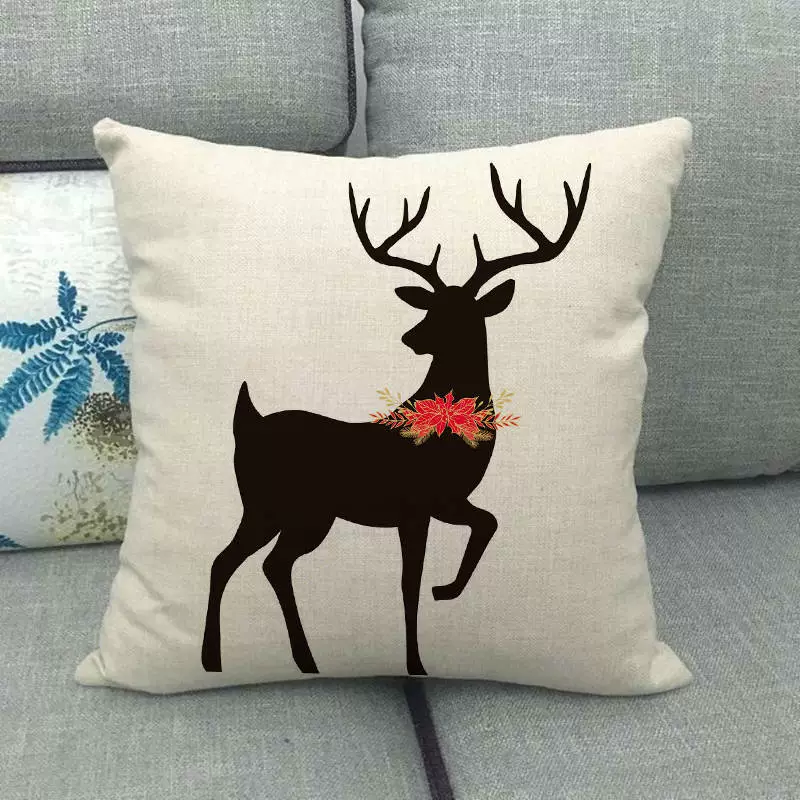 Монхромная рождественская подушка Liney Казе Facal Cushion Amazon Explosion Home 787