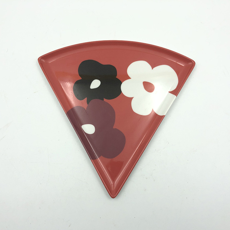 A5 melamine creative triangle plate hotel restaurant pizza plate snack plate Christmas gift plate dessert sushi imitation porcelain
