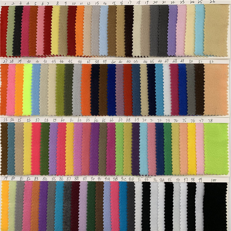 现货 摇粒绒布 150D超细摇粒绒面料 全涤双刷单摇服装卫衣绒布