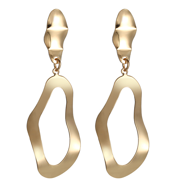 Simple Earring Alloy Geometric Irregular Hollow Stud Earring Trend New Earrings display picture 3