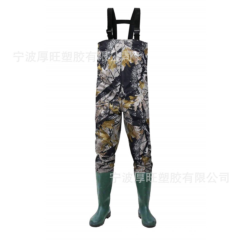 Foreign Trade Nylon pvc Camouflage Half-length Fishing Pants One-piece Water Pants New Water Pants Fishing Fork Pants Multicolor Camouflage