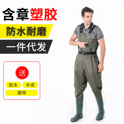 outdoors motion fishing Transplanting Launching pants waterproof wear-resisting Conjoined Waders customized machining Fishing pants