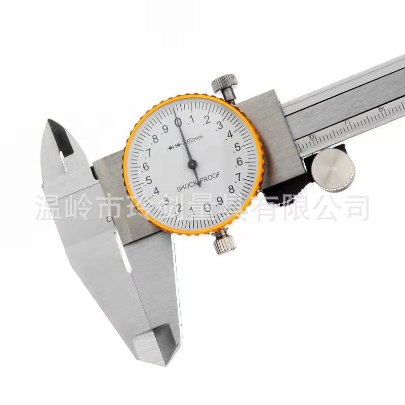 专业生产碳钢材质0-150MM带表游标卡尺