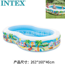 INTEX56490充气泳池婴儿童海洋球池围栏室内宝宝玩具彩色波波球池