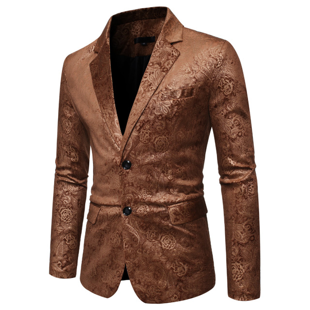 Business slim velvet cashew suit