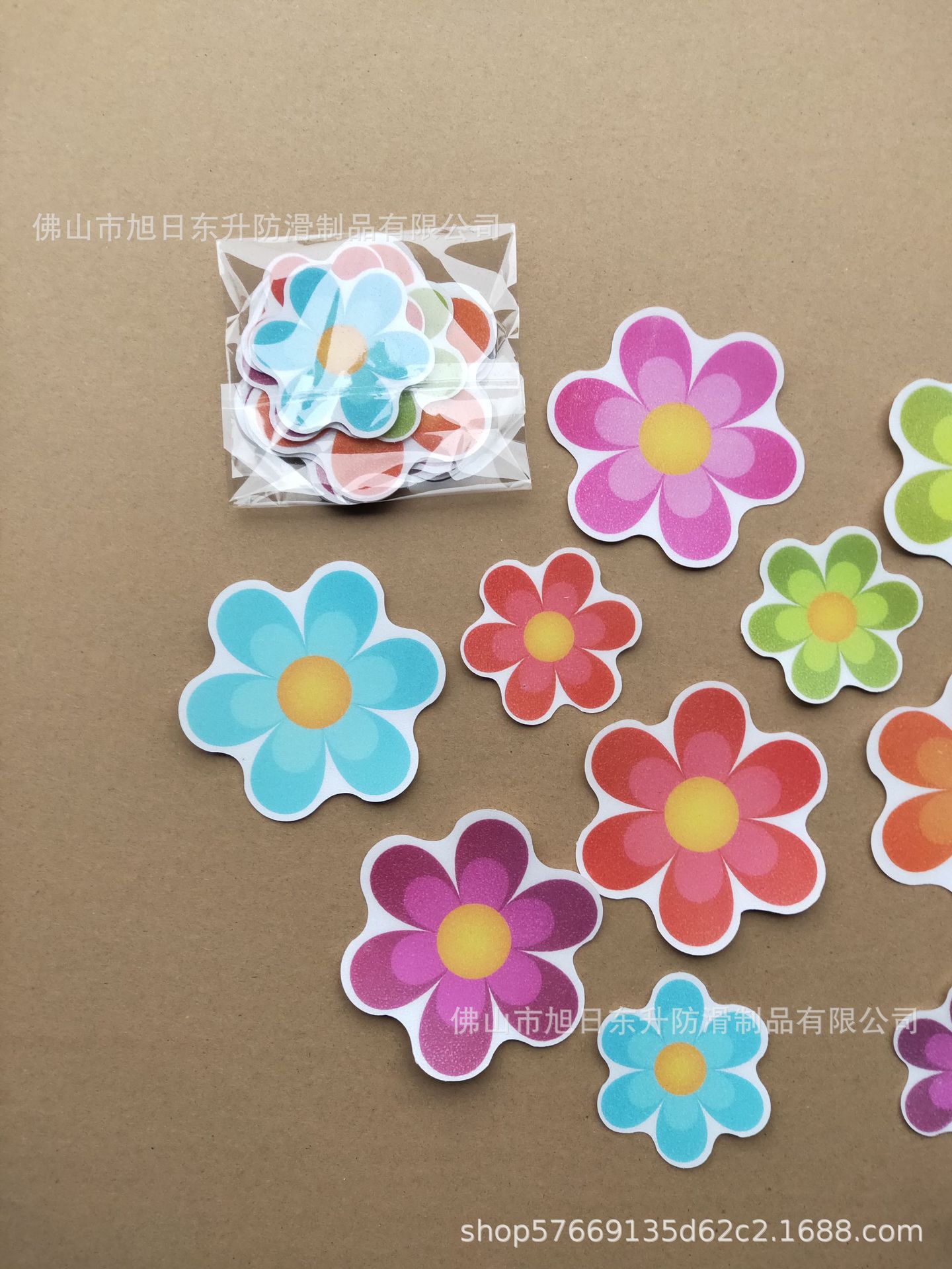 花朵图案PEVA防滑贴