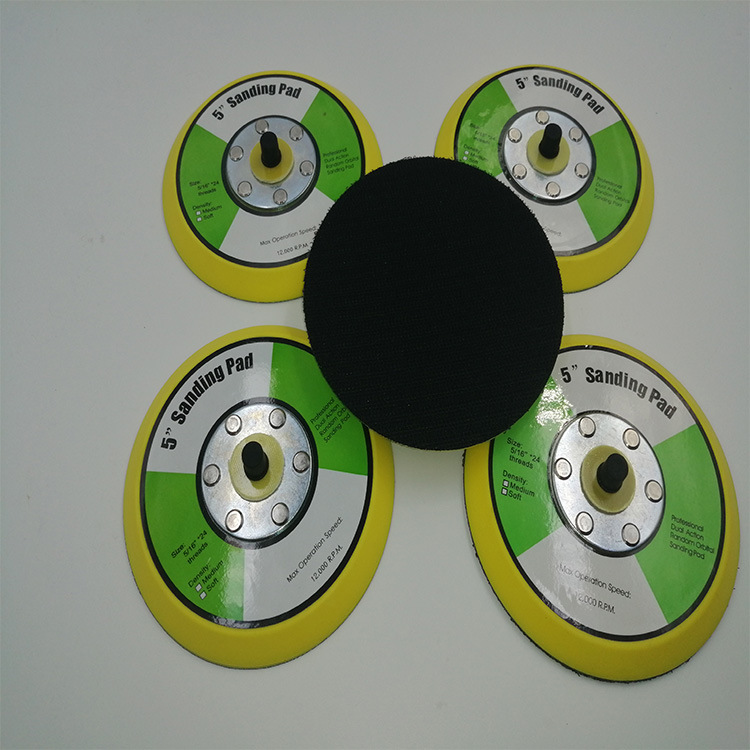 东莞市工厂自产自销 气动抛光盘5寸毛面  直径125底盘 拉绒打磨盘