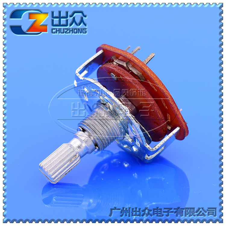 工厂RS25-1-2-3 20KQ二刀三挡波段开关电位器