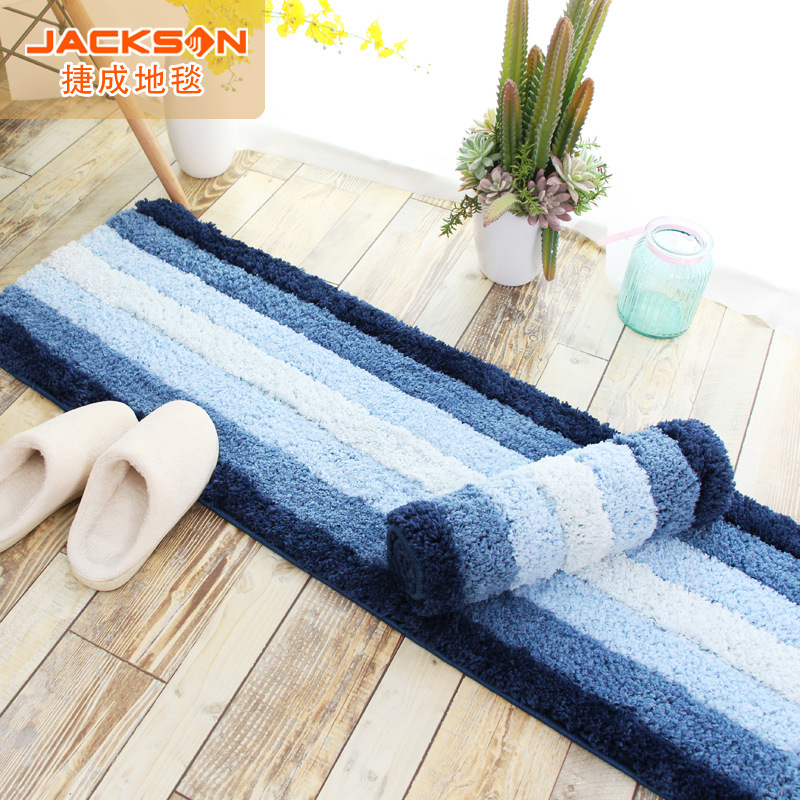 一件代发捷成地毯卧室床边毯现代简约长条浴室垫脚垫吸水防滑机洗|ru