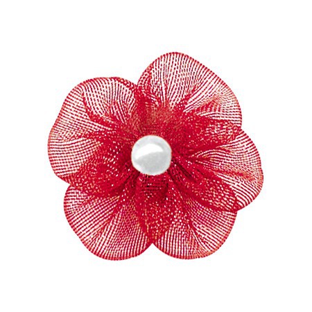 Yao Ming tejido hecho a mano cinta 2,2 cm arco pequeña flor regalo embalaje ropa interior accesorios cinta flor