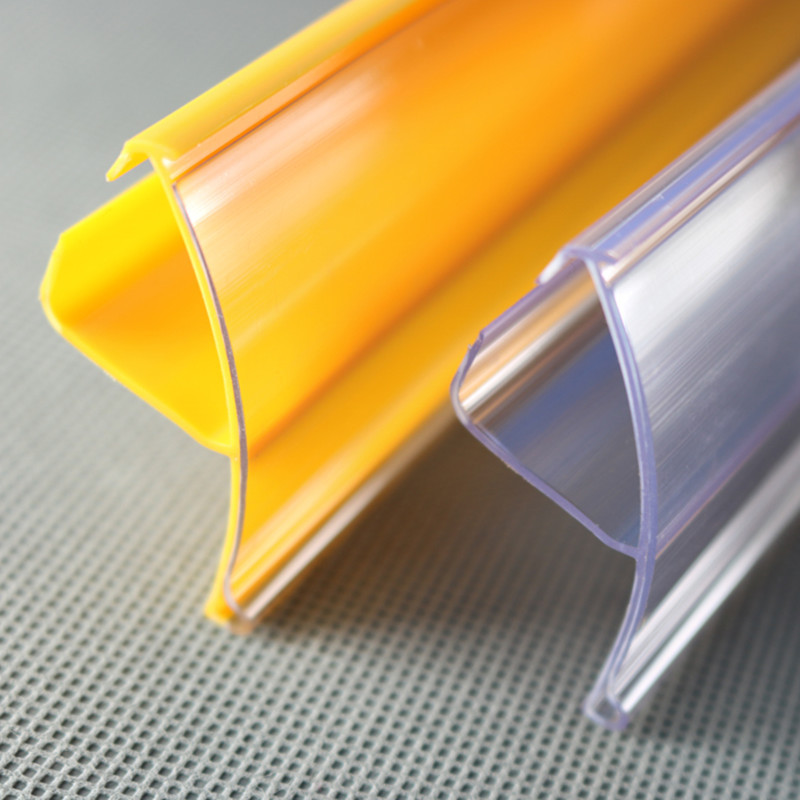 超市货架塑料标签条 PVC价格牌 定制挤出异性材 药店展示价格签