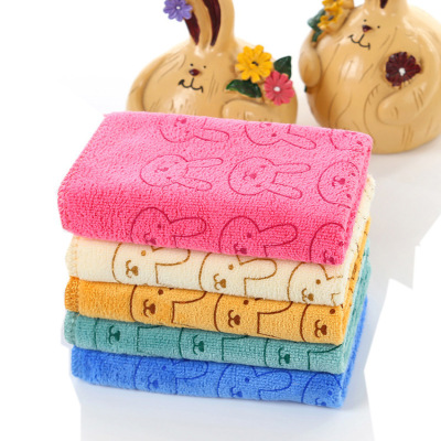 超细纤维350克兔头印花柔软亲肤超强吸水厂家批发定制logo 毛巾|ms