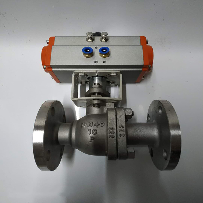 防爆气动O型切断球阀 不锈钢法兰球阀DN15 20 25 32 40 50 65 200