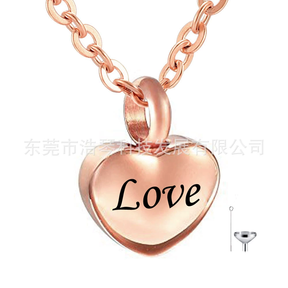 Европейские и американские ювелирные изделия кулон в виде флакона духов памятное ожерелье из пепла для домашних животных розовое золото кулон в форме сердца