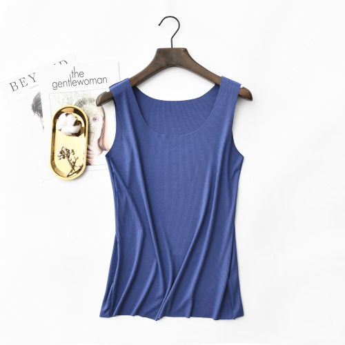 Summer New Ice Silk Invisible Ribbed Sleeveless Round Neck Bodysuit Women's Fitted Base Layer Top Solid Color Inner Cover Bodysuit