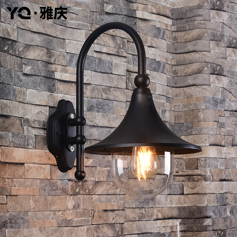 LED戶外壁燈防水庭院燈歐式現代簡約室外過道陽台創意壁燈大門燈