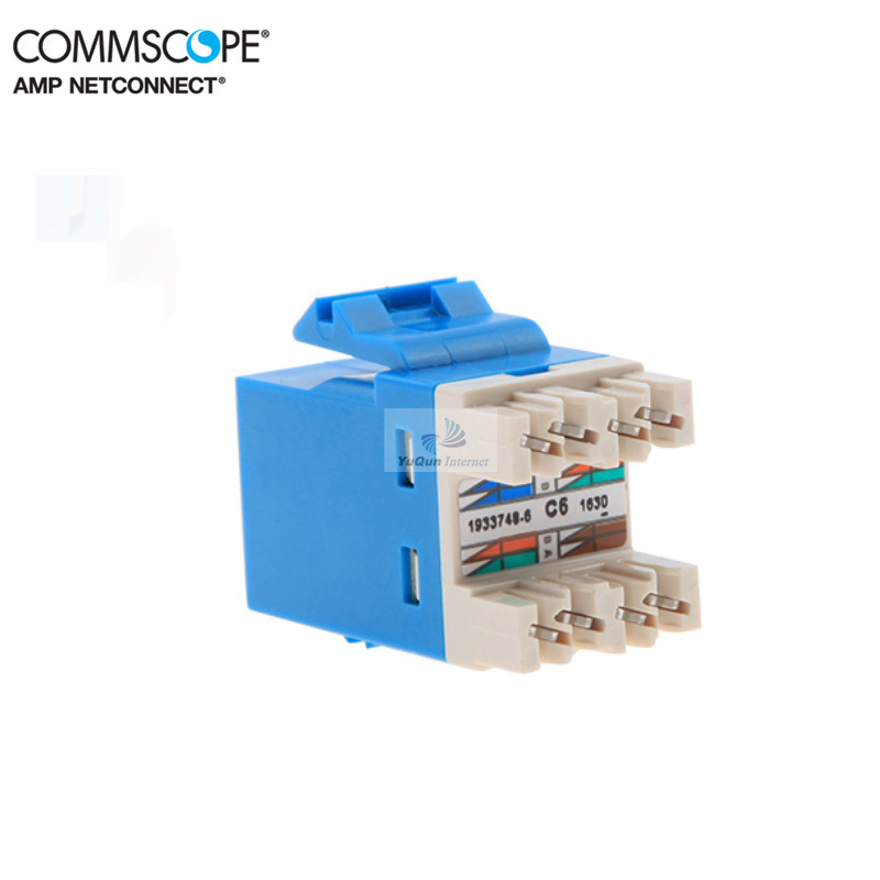AMP NETCONNECT 康普原装六类非屏蔽模块 蓝色8-1375055-6 现货