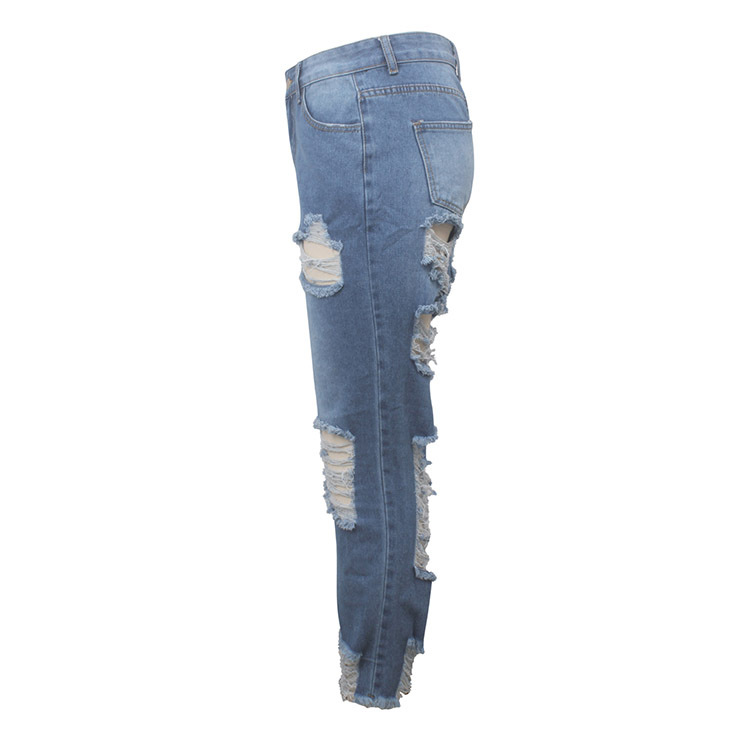 Washed Non-Elastic Straight Pants Jeans NSWL68438