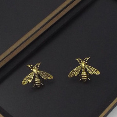 Huailang jewelry foreign trade jewelry little bee brooch/men's suit shirt collar pin pin buckle factory direct supply