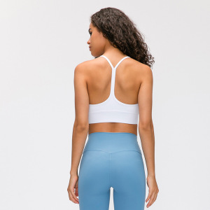 Solid color running sports yoga bra top for women