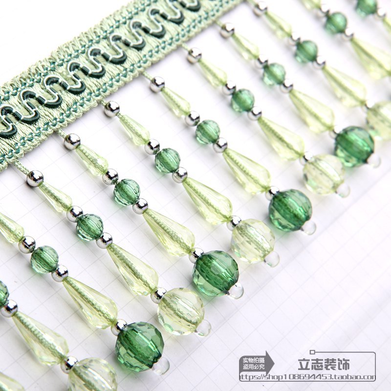 窗帘花边水晶珠子窗帘配件辅料货车装饰别墅装饰纱窗加重新花蝶珠