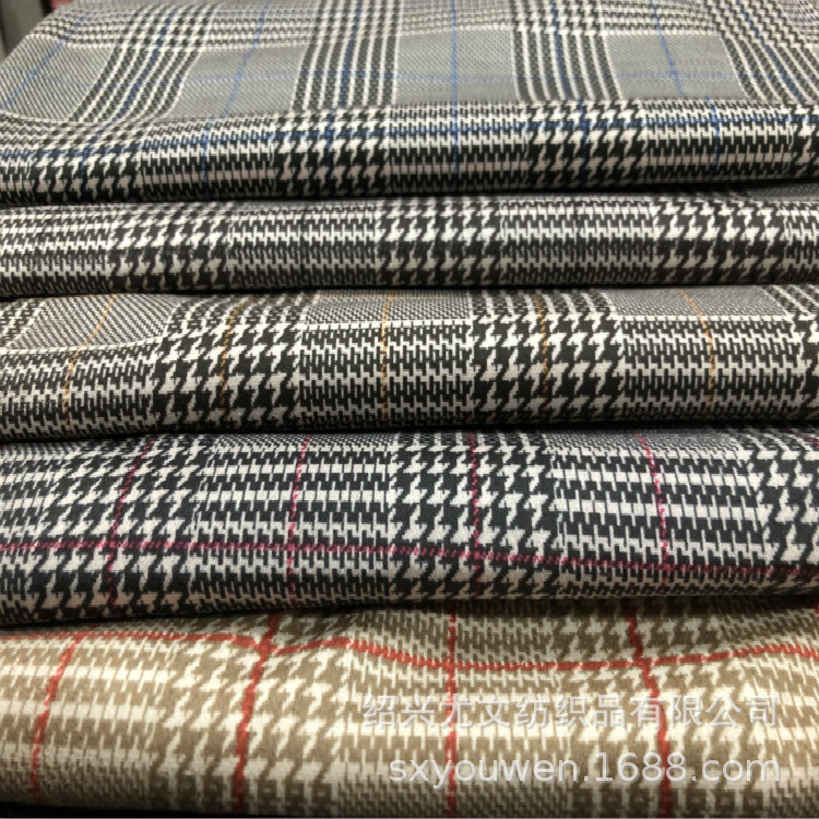 格子印花磨砂绒  可复合羊羔毛小泰迪  多色可选珠花绒时装面料