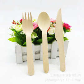 一次性刀叉勺甜品勺子木制餐具可爱餐勺餐叉餐刀蛋糕木刀木叉木勺
