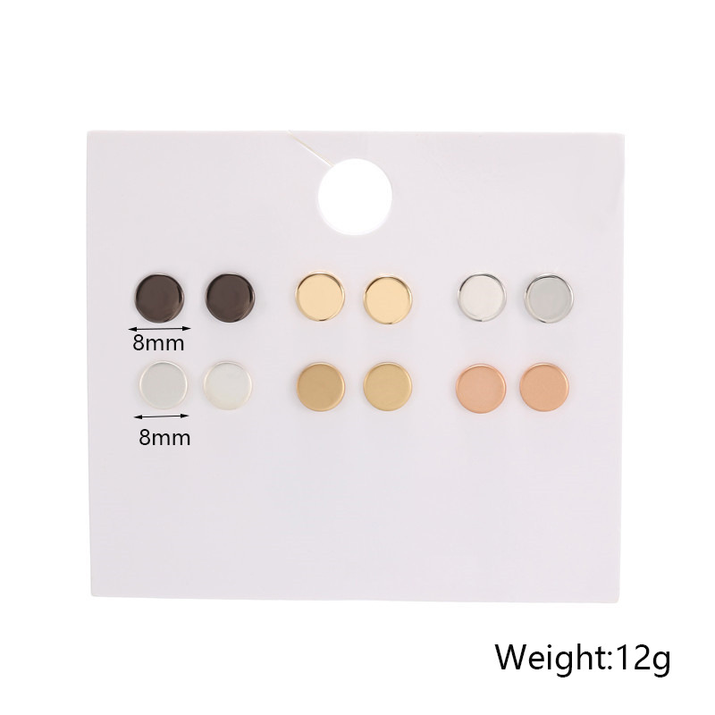 Fashion Alloy Stud Earrings  Retro Disc Combination Earrings Suit  Wholesale Nihaojewelry display picture 3